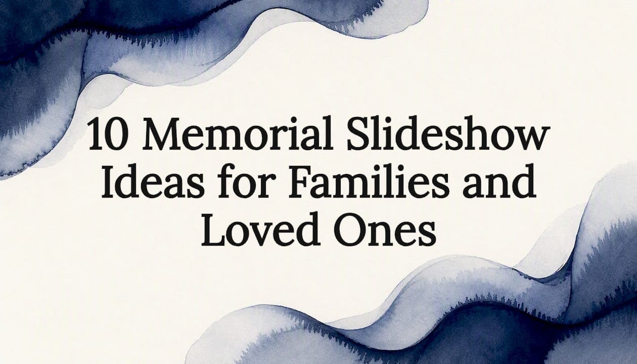10 Memorial Slideshow Ideas for Families and Loved Ones