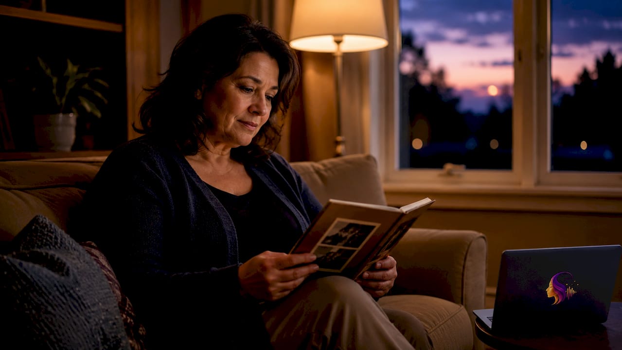 Woman reflecting with pet memories